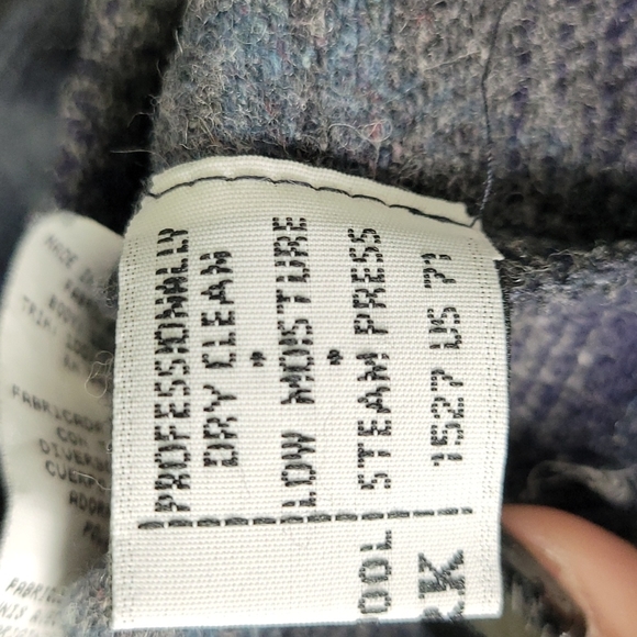 Jones Jeans Wool Plaid Shacket Button Down Chest Pockets Longsleeve Shirt Jacket - Picture 8 of 9